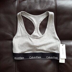 Gray Calvin Klein Sports Bra, Black Bandeau Bra, Gray Crop Top Bundle